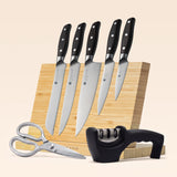 Classic 5-piece Knife Set Magnetic Stand & Sharpener